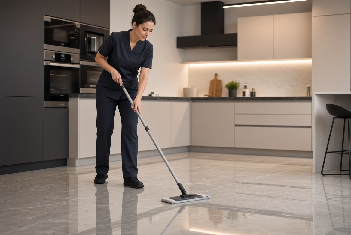 Service checklist showing room priorities for a home cleaning visit